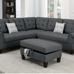 Sectional Sofa + Ottoman