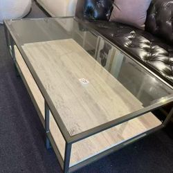 glass coffee table，$320