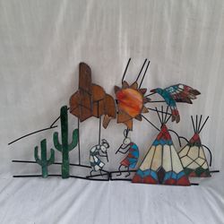 Southwestern Stained Glass Kokopelli Wall Art