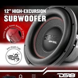 DS18 GEN-XX12.4DHE 12" High Excursion Car Subwoofer 1450 Watts Dual VC 4 Ohms