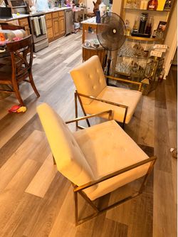 Beige And Gold Living Room Accent Chairs