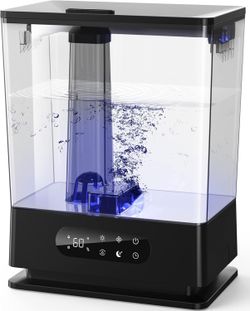 Humidifiers for Bedroom,TABYIK 6.5L Large Room Humidifier with Humidistat and Timer,Top Fill Ultrasonic Humidifiers for Home,Plant Humidifier Easy to 