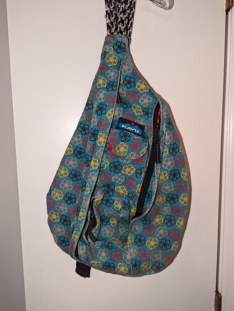 Kavu Rope Sling Bag, Cotton Canvas, Floral