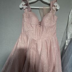 Stunning off the shoulder short Pink dress