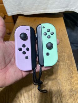 Nintendo Switch Official OEM Pastel Purple & Green Joy-Cons Joycons w/Straps