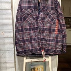 Mens Flannel Hooded Jacket 