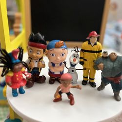 Disney & Mixed Kids Toy Figures Bundle – 8 Pieces (Olaf, Jake Included)