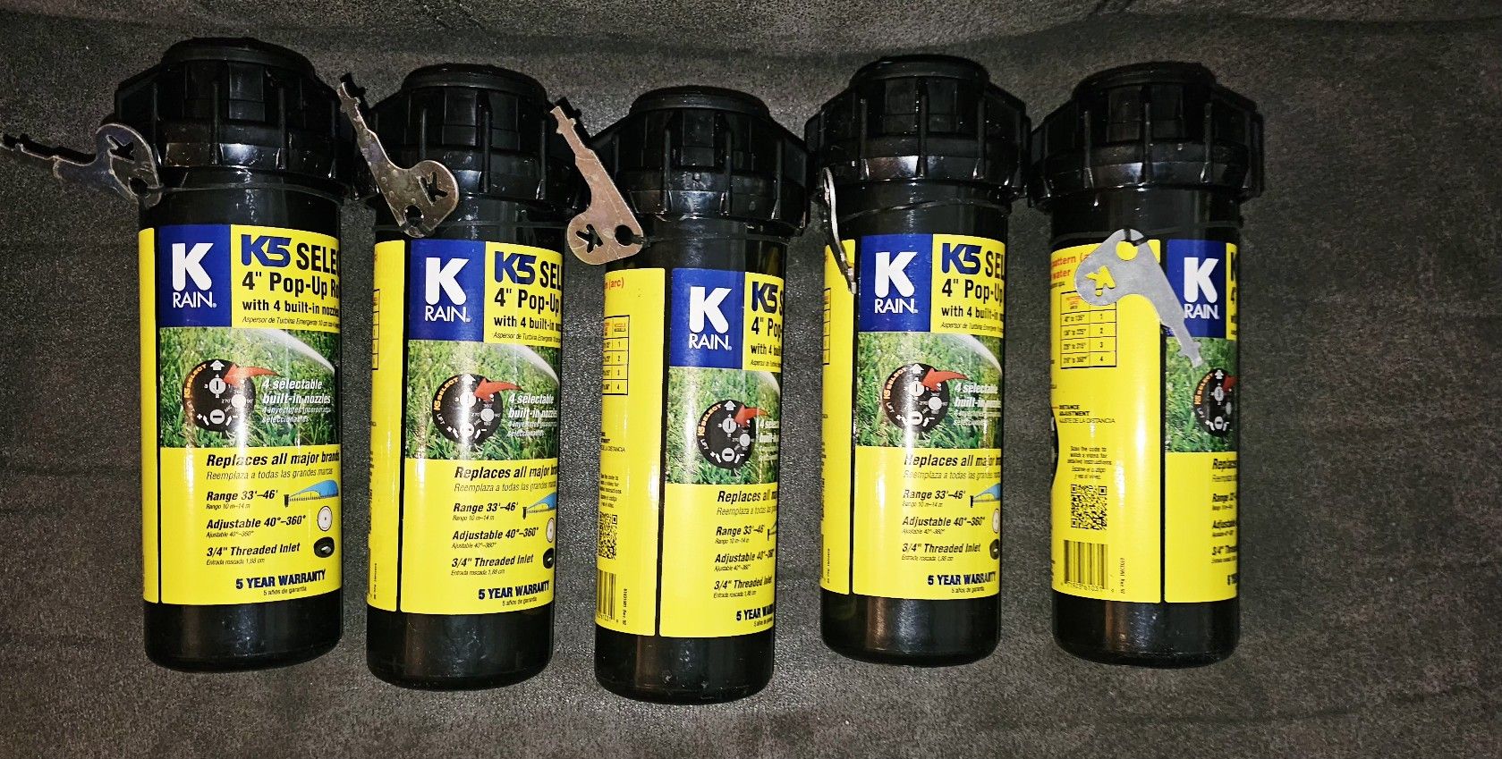 5 Pack K Rain 4inch Sprinklers