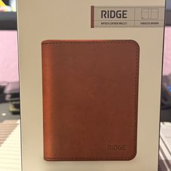 Tobacco Brown Leather Ridge wallet 