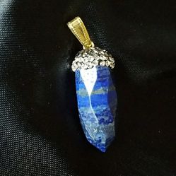 Authentic Lapis Lazuli/Crystal Pendant