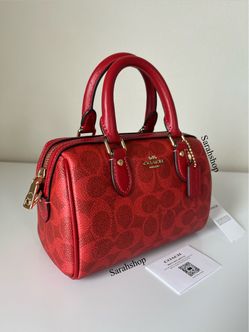 Coach Mini Rowan Crossbody Bag In Signature  Canvas