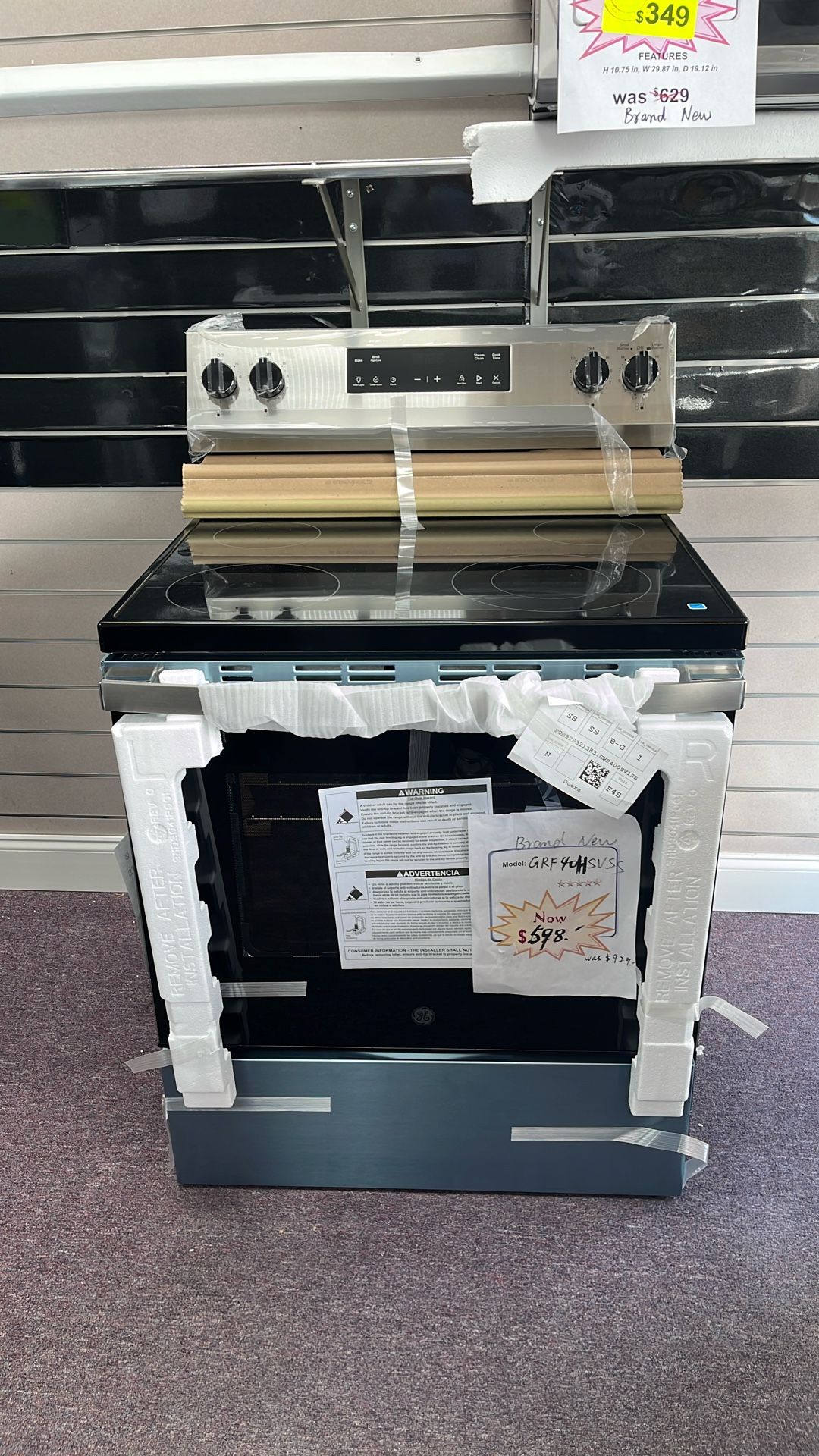 Stove Stainless Steel New 1 Year Warranty 