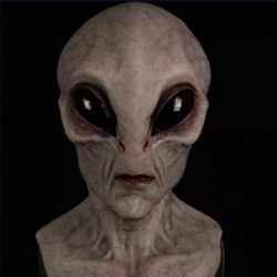 SPACE ALIEN UFO SILICONE HALLOWEEN MASK/COSTUME (NEW IN BAG)