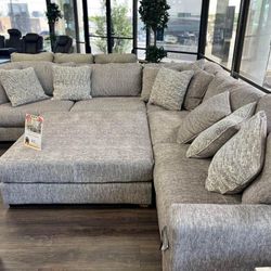 Brand New Ashley Rawcliffe Parchment Modular Couch 