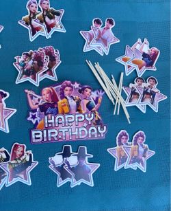 K-pop Demon Hunters Cake and Cupcake Toppers