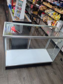 Glass Display Case with Aluminum Frame