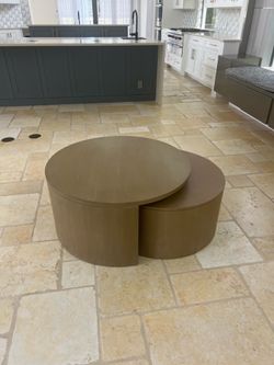 Modern nesting brown coffee table