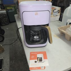 Beautiful 14-Cup Programmable Drip Coffee Maker with Touch-Activated Display, Lavender by Drew Barrymore