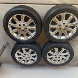 Like New Set Tires With Rims Cadillac Cars Impala 5x115 Tires Have 100% Tread Left 