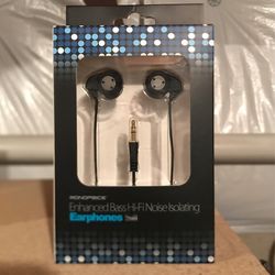 Brand New Wired Monoprice Enchanced Bass Earbuds
