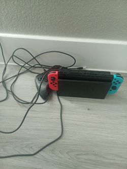 Nintendo Switch with Neon Joy-Cons and Dock