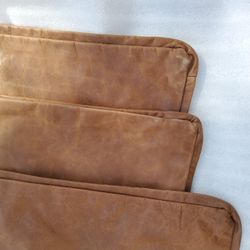 Lamb skin leather pillow case