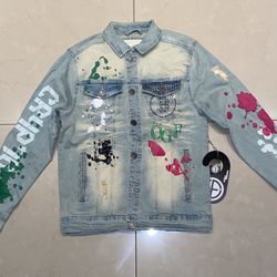 Original fables “crypto” denim jacket