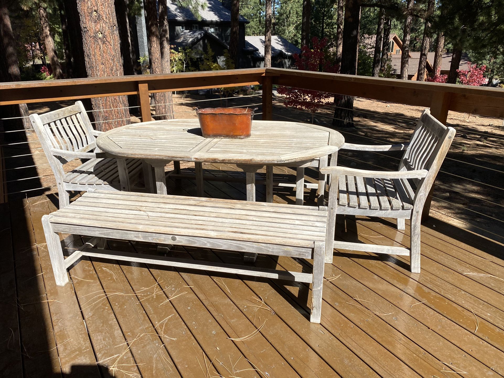 Patio Table & Chairs Teak