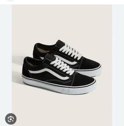 Black and white old school vans