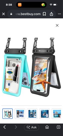 Waterproof case (2) Black and Pink