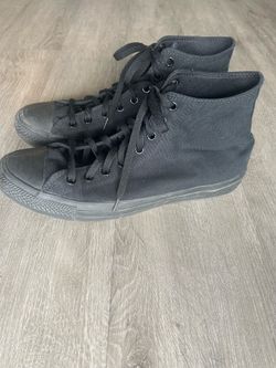 Converse high top all black chuck size 12 men’s