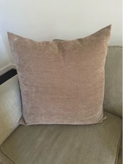 2 new 24” x 24” chenille pillow covers
