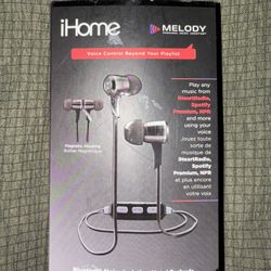 iHome Blue Tooth Noise Isolating Metal Earbuds iB29LC Melody Earphones 
