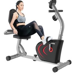 Pooboo Recumbent Exercise Bike Magnetic Resistance 300lbs