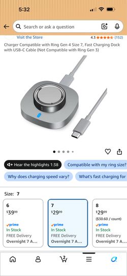 Smart ring charger
