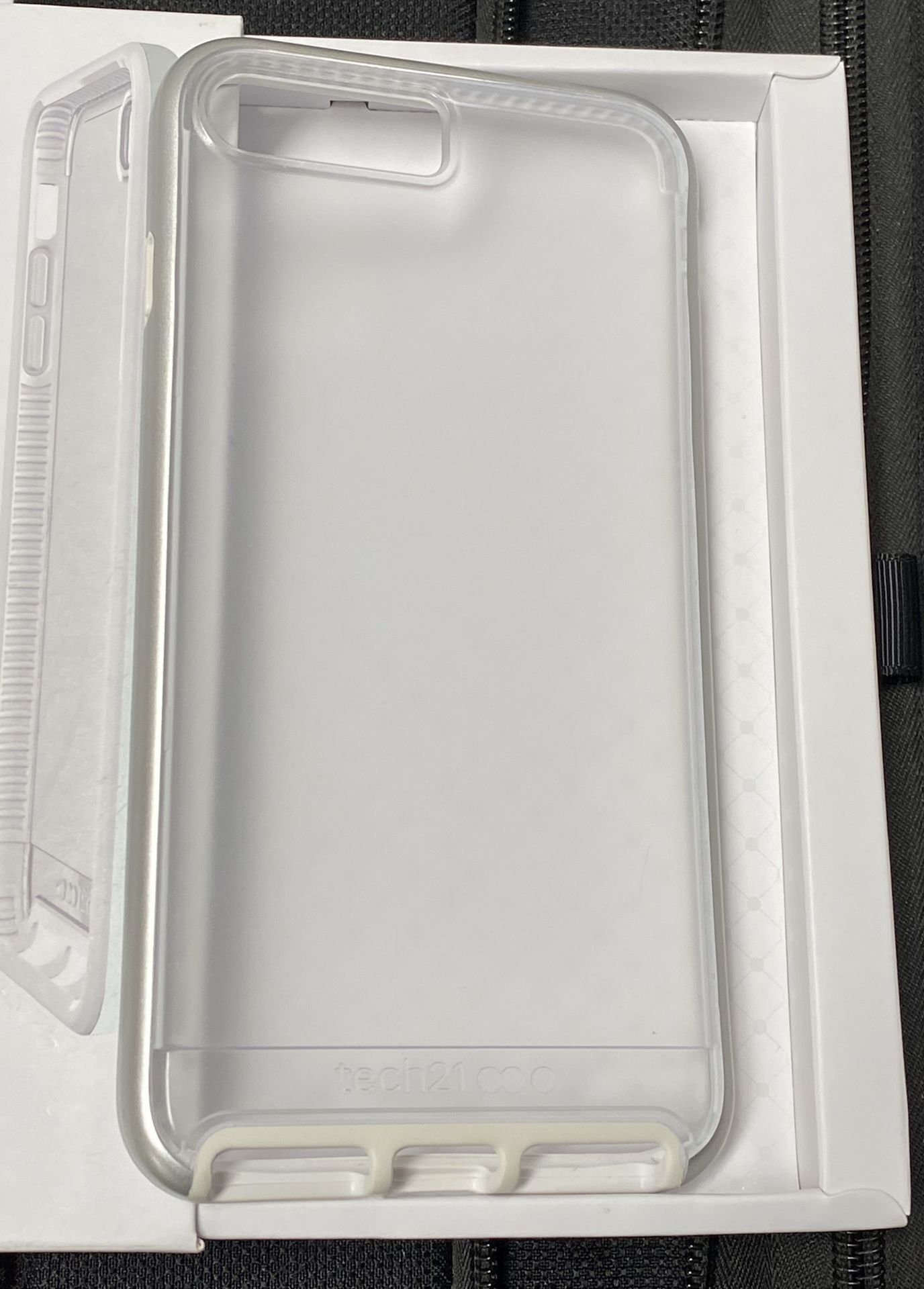 IPHONE 7 PLUS TECH21 EVO ELITE SILVER CLEAR WHITE PHONE CASE
