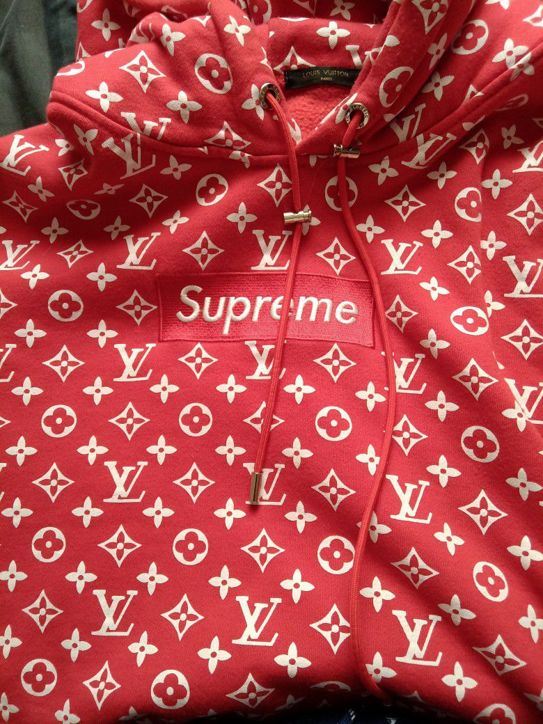 this is not louis vuitton red hoodie