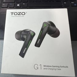 TOZO G1 Wireless Earbuds Bluetooth 5.3 Headphones with 45ms Ultra Low-Latency and Cool Breathing Light, Ergonomic Design, Gaming/Deep Bass Music Mode 