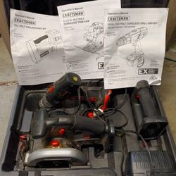 Craftsman 19.2 Volt EX Cordless Power Tool Set (No Batteries)