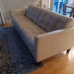 Beautiful White Leather Sofa 