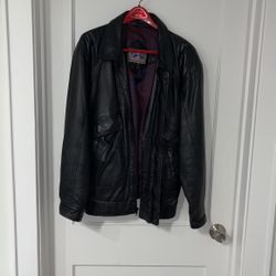 ONLY $19 Watershed Men’s Black Leather Jacket (William Barry) SIZE LARGE … ALSO Take A Look 👀 At My Other Items