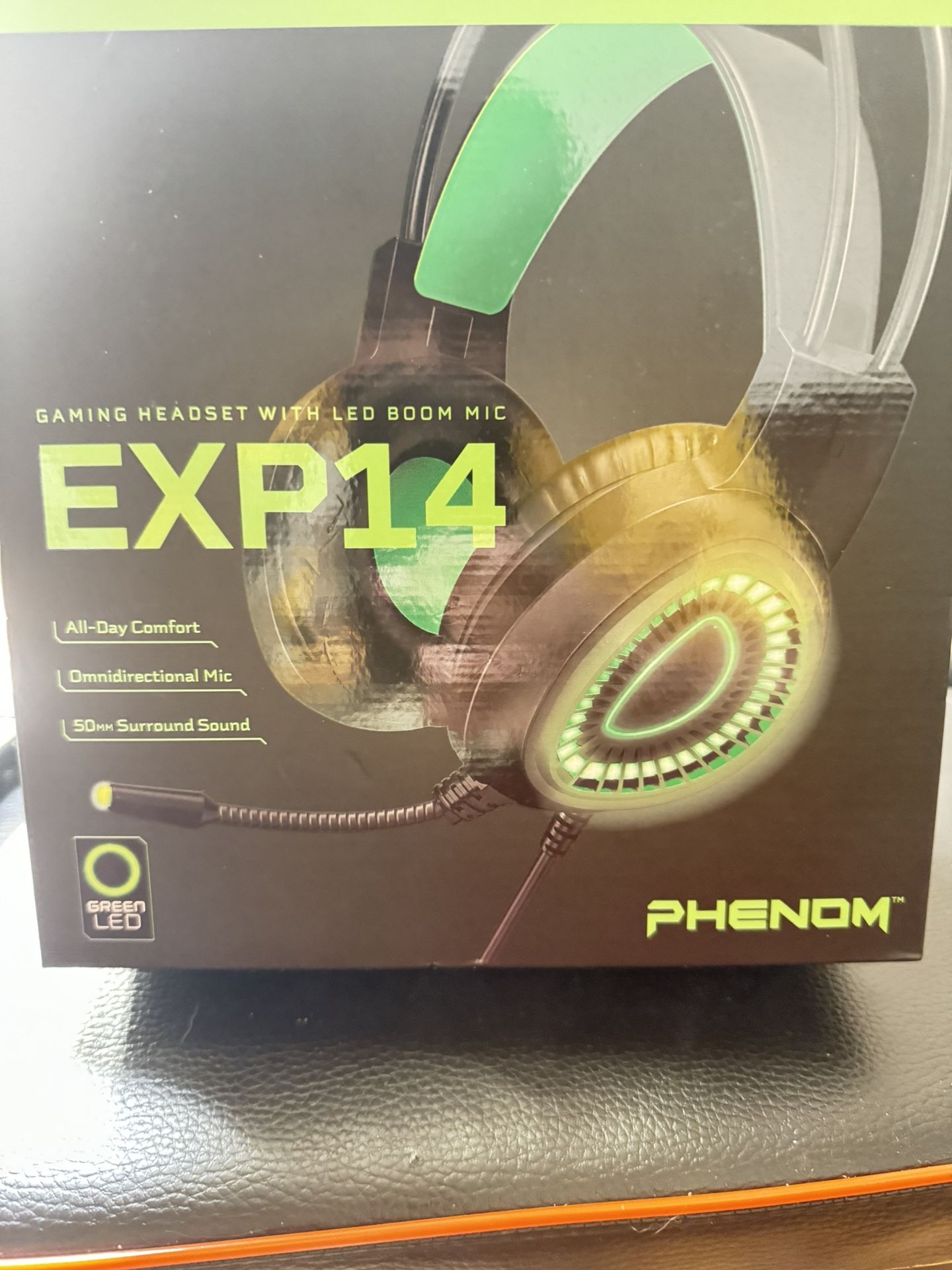 Gaming Headset With LED Boom Mic, Works with any device with a 3.5mm port