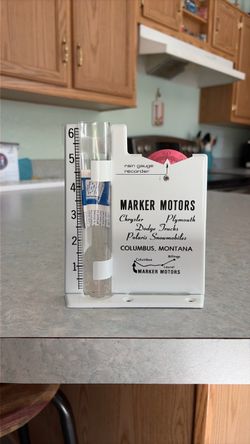 Marker Motors Advertising Rain Gauge Recorder