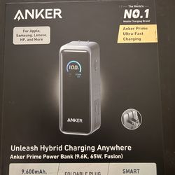 Anker Prime Power Bank 9.6K 65W Fusion ultra-fast charger- send me an offer