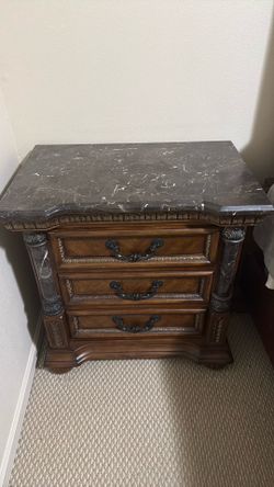 Ashley Furniture Vintage Marble Nightstands