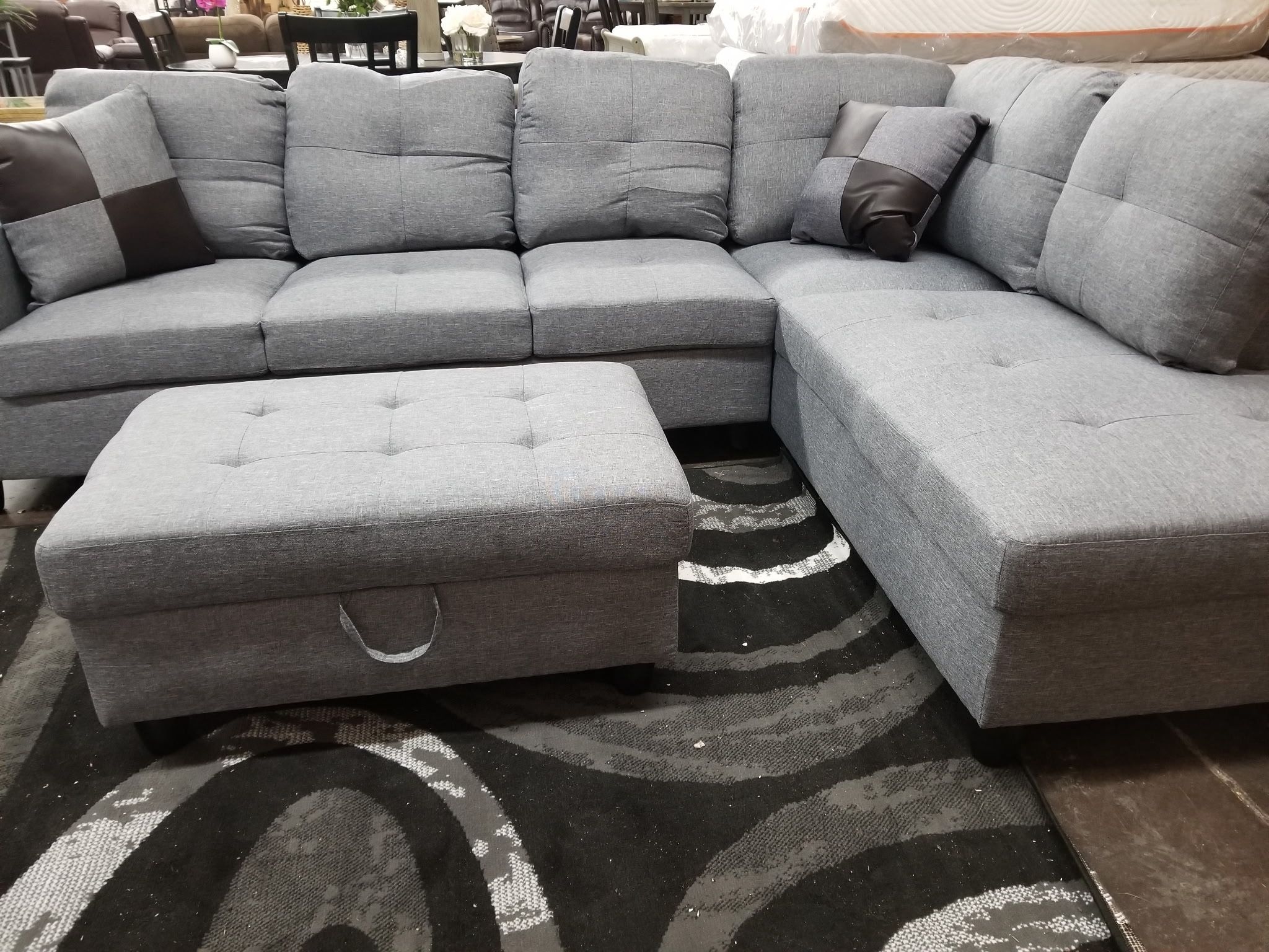 Sectional With Storage Ottoman