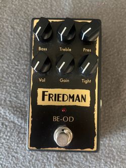 Friedman BE-OD Brown Eye Overdrive Distortion Guitar Effects Pedal.