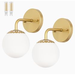 Modern Gold Wall Sconces Set of Two

