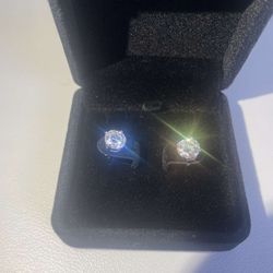 4 carat Total Weight Moissanite Diamond Earrings * New