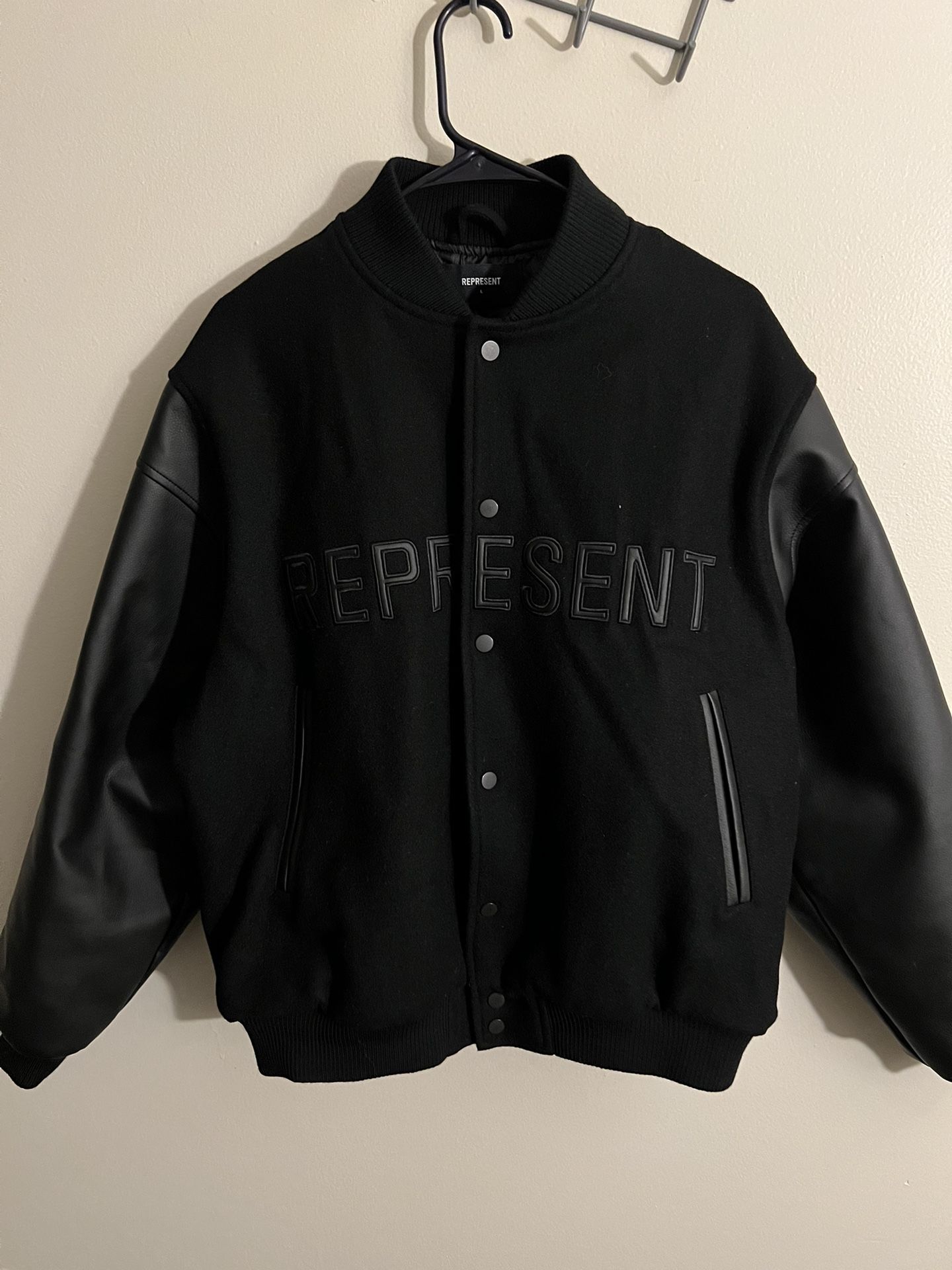 represent logo appliqué bomber jacket